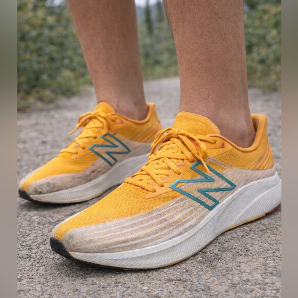 New Balance FuelCell Rebel v3 Running Shoes Men’s 12.5 Yellow Orange Lightweight